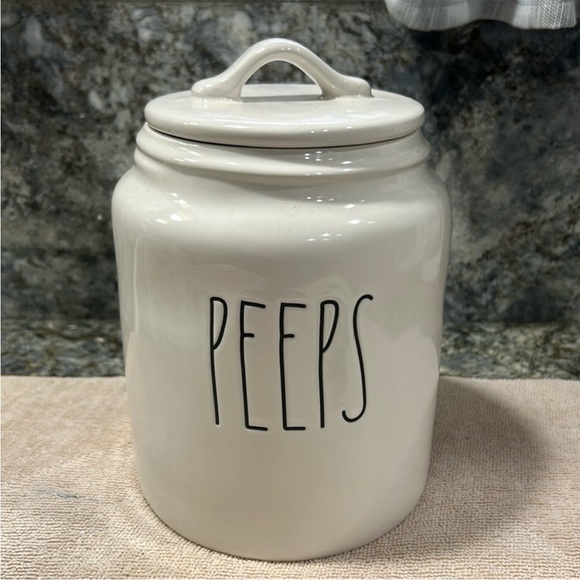 Rae Dunn Other - NWT Rae Dunn “PEEPS” Canister w/ Lid – Ceramic – Approx. 6.75” Tall